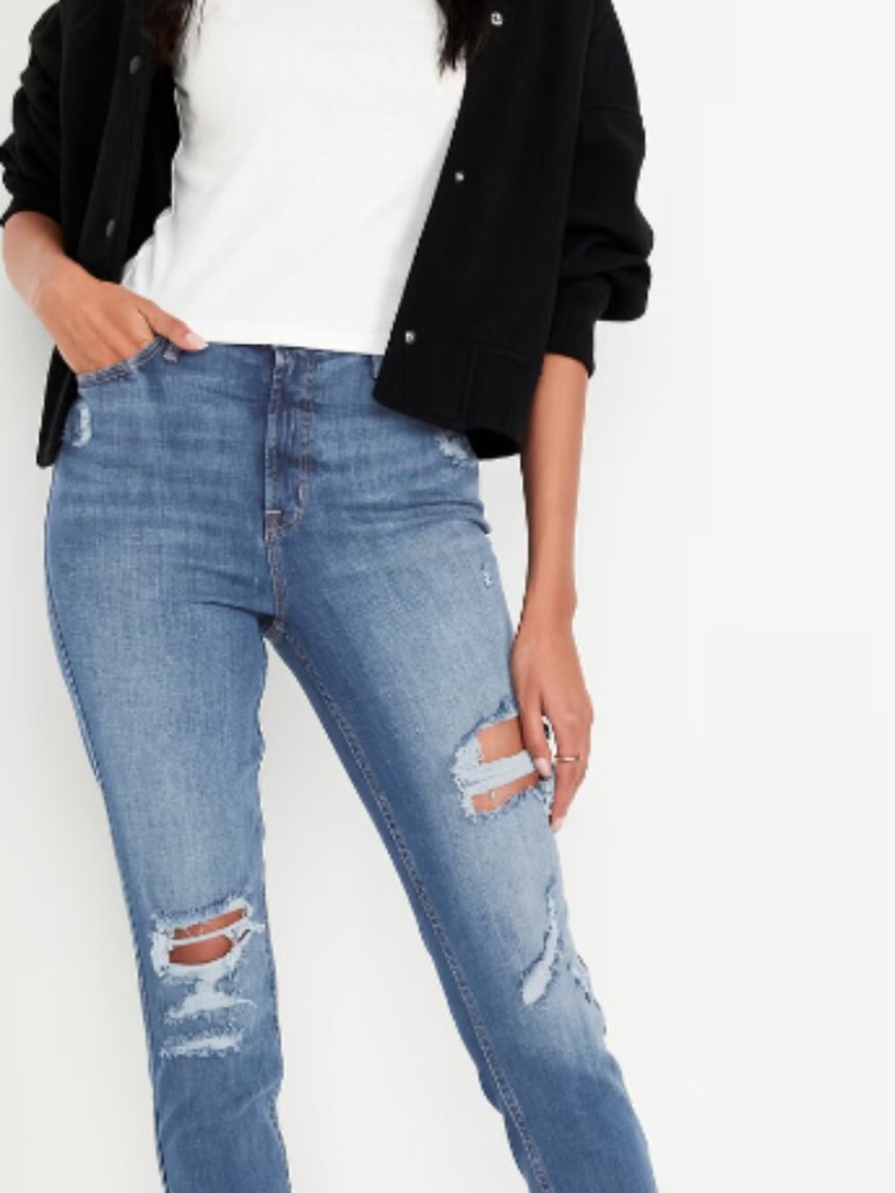 Extra High-Waisted Rockstar  Super-Skinny Jeans 2 Petite